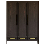 Большой Шкаф Primo Темный орех с 3 дверьми и 3 выдвижными ящиками варинант исполнения - 10 | Loft Concept в Самаре