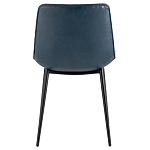 Стул с обивкой из экокожи темно-синего цвета RHOMBUSES UPHOLSTERY варинант исполнения - 3 | Loft Concept в Самаре