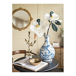 Ваза с мотивами цветущего сада с попугаями Blue Vase Inspired by Nature варинант исполнения - 5 | Loft Concept в Самаре