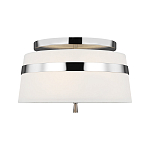 Потолочный светильник с белым тканевым абажуром Generation Lighting варинант исполнения - 1 | Loft Concept в Самаре