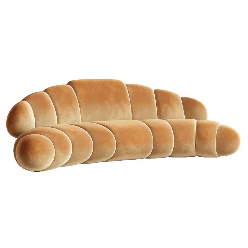 Диван «Croissant» Бежевый Красный Диван «Croissant» Бежевый Красный в Самаре | Loft Concept