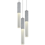 Подвесной светильник Dew Drops Tube Chrome Trio Hanging Lamp варинант исполнения - 1 | Loft Concept в Самаре