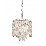 Люстра круглая с хрустальными подвесками на серебряном каркасе Roul Crystal Light варинант исполнения - 10 | Loft Concept в Самаре