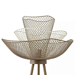 Торшер с трехъярусным плафоном из металлической сетки Light Floor Lamp Made of Metal Mesh варинант исполнения - 2 | Loft Concept в Самаре