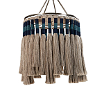 Люстра круглая плетеная с кисточками цвета серый дуб Boho Tassel Chandelier варинант исполнения - 1 | Loft Concept в Самаре
