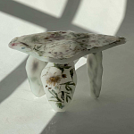 Журнальный стол из эпоксидной смолы с цветами White Flowers Epoxy Resin Coffee Table варинант исполнения - 2 | Loft Concept в Самаре