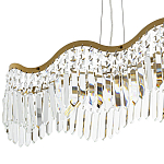 Линейная люстра с подвесками из хрусталя Ludivine Linear Chandelier варинант исполнения - 2 | Loft Concept в Самаре