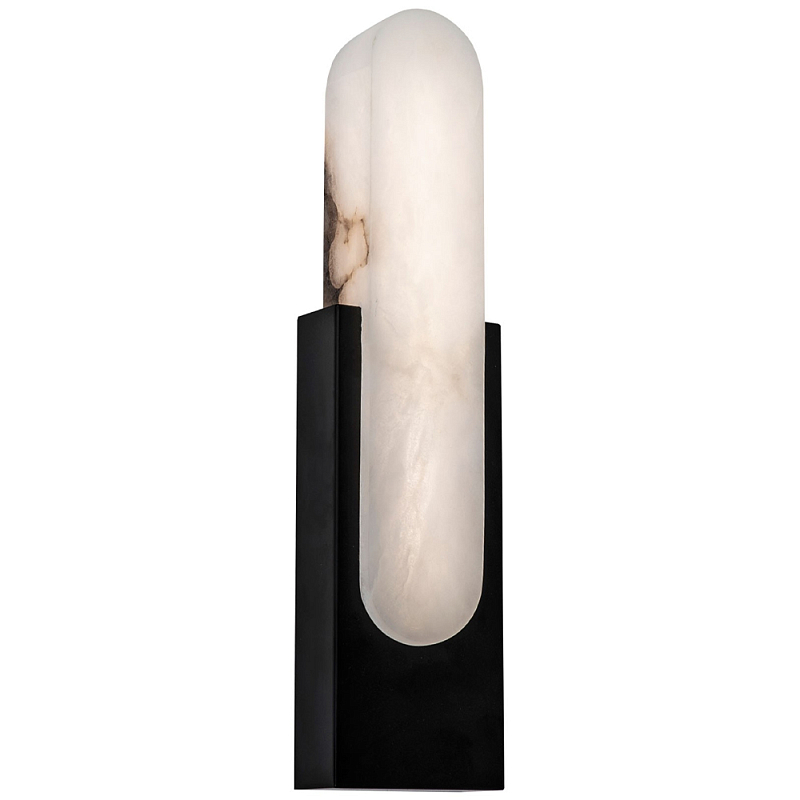Бра MIRCA светильник с имитацией камня Stone Black Wall Lamp Белый Мрамор Bianco Черный Бра MIRCA светильник с имитацией камня Stone Black Wall Lamp Белый Мрамор Bianco Черный в Самаре | Loft Concept