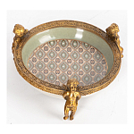 Чаша фарфоровая на бронзовых ножках в виде ангелов Porcelain Angels of Paradise варинант исполнения - 3 | Loft Concept в Самаре