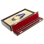 Нарды настольные из натурального камня лазурит и долерит Backgammon from Stone варинант исполнения - 5 | Loft Concept в Самаре