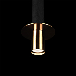 Подвесной светильник с узким цилиндрическим плафоном и золотым металлическим декором Concrete Pipe варинант исполнения - 7 | Loft Concept в Самаре