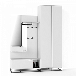 Двухдверный шкаф белого цвета Strict Lines варинант исполнения - 5 | Loft Concept в Самаре