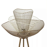 Торшер с трехъярусным плафоном из металлической сетки Light Floor Lamp Made of Metal Mesh варинант исполнения - 1 | Loft Concept в Самаре