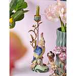 Подсвечник в образе попугая из фарфора с бронзовыми элементами Eden Garden варинант исполнения - 3 | Loft Concept в Самаре