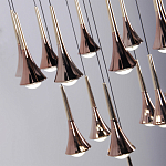 Люстра светодиодная с акриловыми конусообразными плафономи розовое золото Astra 60   варинант исполнения - 4 | Loft Concept в Самаре