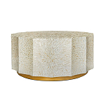 Стол кофейный с отделкой раковинами устриц Coastal Charm варинант исполнения - 1 | Loft Concept в Самаре