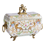 Шкатулка с фигуркой льва на крышке Eden Garden варинант исполнения - 1 | Loft Concept в Самаре