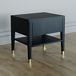 Прикроватная тумбочка с ящиком Elsa Dreams Black варинант исполнения - 4 | Loft Concept в Самаре