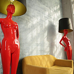Лампа MANNEQUIN LAMP с абажуром созерцание силуэта варинант исполнения - 7 | Loft Concept в Самаре