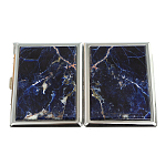 Портсигар на 10 сигарет с газовой зажигалкой из натурального камня Содалит Stone Cigarettes Cases варинант исполнения - 4 | Loft Concept в Самаре