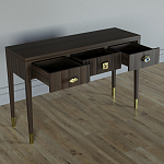 Дизайнерский Письменный стол Elsa Dreams Walnut с тремя ящиками варинант исполнения - 4 | Loft Concept в Самаре