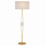 Торшер золотой c декоративной мраморной вставкой на каркасе Kernel варинант исполнения - 1 | Loft Concept в Самаре