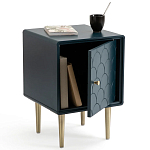 Тумба с одной дверцей Scale Ornament Blue Nightstand варинант исполнения - 3 | Loft Concept в Самаре