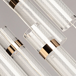 Люстра каскадная с прозрачными цилиндрическими плафонами Jenae Glass Tube Lighting варинант исполнения - 9 | Loft Concept в Самаре