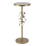 Столик золотистый с цветочной композицией на основании Forest Fairy Tale варинант исполнения - 1 | Loft Concept в Самаре