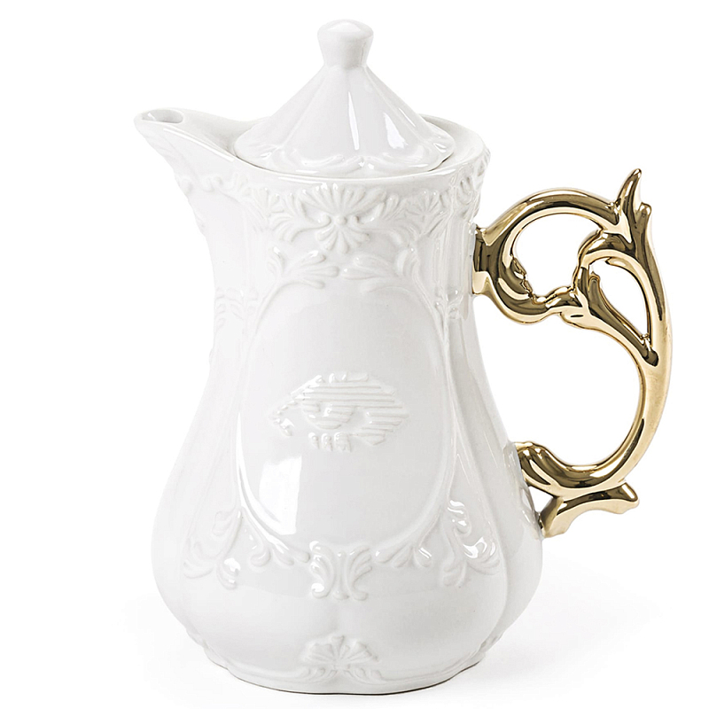 Чайник Seletti I-Teapot Gold Белый Золотой в Самаре | Loft Concept 