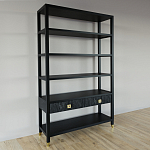 Стеллаж с двумя ящиками Elsa Dreams Black варинант исполнения - 1 | Loft Concept в Самаре