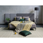 Кровать с большим мягким изголовьем Unity Dark Grey Bed варинант исполнения - 7 | Loft Concept в Самаре