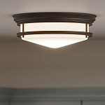 Потолочный светильник с белым матовым стеклянным плафоном в форме перевернутого конуса Hinkley варинант исполнения - 19 | Loft Concept в Самаре