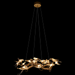 Люстра подвесная с прозрачными стеклянными птичками на ветвях Диаметр 80 см Serip Voa варинант исполнения - 3 | Loft Concept в Самаре