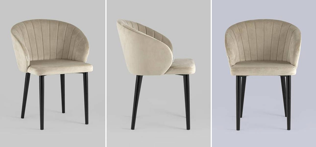 Стул Balsari Chair Кремовый Велюр Стул Balsari Chair Кремовый Велюр - Loft-Concept в Самаре