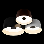 Потолочный светильник с 3-мя цилиндрическими абажурами черного белого и коричневого цвета Urban Dome варинант исполнения - 2 | Loft Concept в Самаре