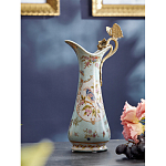 Кувшин с цветочным рисунком и бронзовой ручкой Blue Garden варинант исполнения - 2 | Loft Concept в Самаре