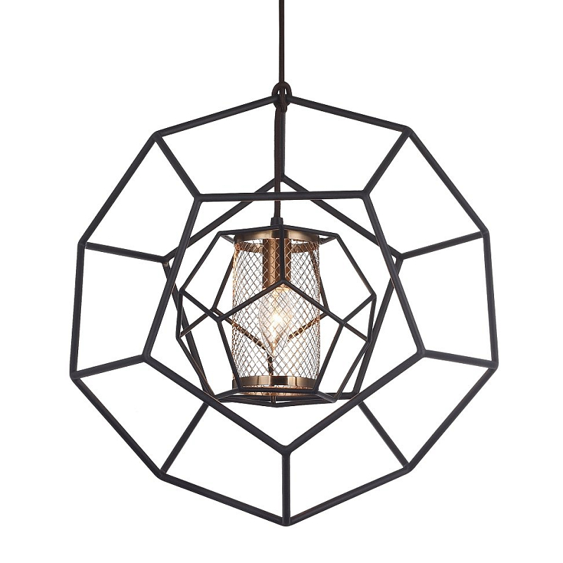 Подвесной светильник Octagrid Sun Pendant Золотой Черный Подвесной светильник Octagrid Sun Pendant Золотой Черный в Самаре | Loft Concept