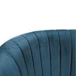 Барный стул со спинкой на 4-х деревянных ножках Синий Велюр Ava Charm варинант исполнения - 3 | Loft Concept в Самаре