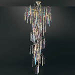 Люстра с голубыми и прозрачными подвесками в форме капель Blue Drop Chandelier варинант исполнения - 2 | Loft Concept в Самаре