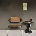 Дизайнерский журнальный столик чёрный с круглой столешницей Arycy варинант исполнения - 6 | Loft Concept в Самаре