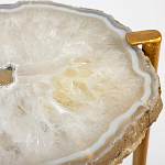 Кофейный стол со столешницей из агата Agate Design Beige варинант исполнения - 2 | Loft Concept в Самаре