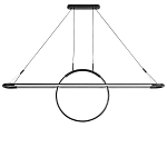 Светодиодная люстра Black LED Circle and Oval Lamp варинант исполнения - 2 | Loft Concept в Самаре