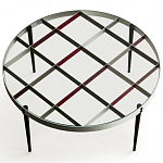 Дизайнерский круглый кофейный стол со стеклянной столешницей Gio Ponti D.555.1 Coffee Table варинант исполнения - 5 | Loft Concept в Самаре