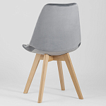 Стул с мягким велюровым сиденьем Arvika Grey варинант исполнения - 5 | Loft Concept в Самаре