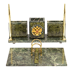 Настольный письменный набор из змеевика с гербом России Successful Leader варинант исполнения - 1 | Loft Concept в Самаре