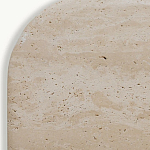 Консоль с овальной столешницей и фактурным деревянным основанием Enzo варинант исполнения - 4 | Loft Concept в Самаре