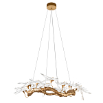 Люстра подвесная с прозрачными стеклянными птичками на ветвях Диаметр 100 см Serip Voa варинант исполнения - 2 | Loft Concept в Самаре