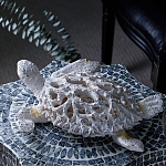 Статуэтка черепаха с ажурным панцирем и детализированной текстурой в белом цвете Marine Accessories варинант исполнения - 7 | Loft Concept в Самаре