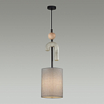 Подвесной светильник с серым тканевым плафоном Flourish варинант исполнения - 3 | Loft Concept в Самаре